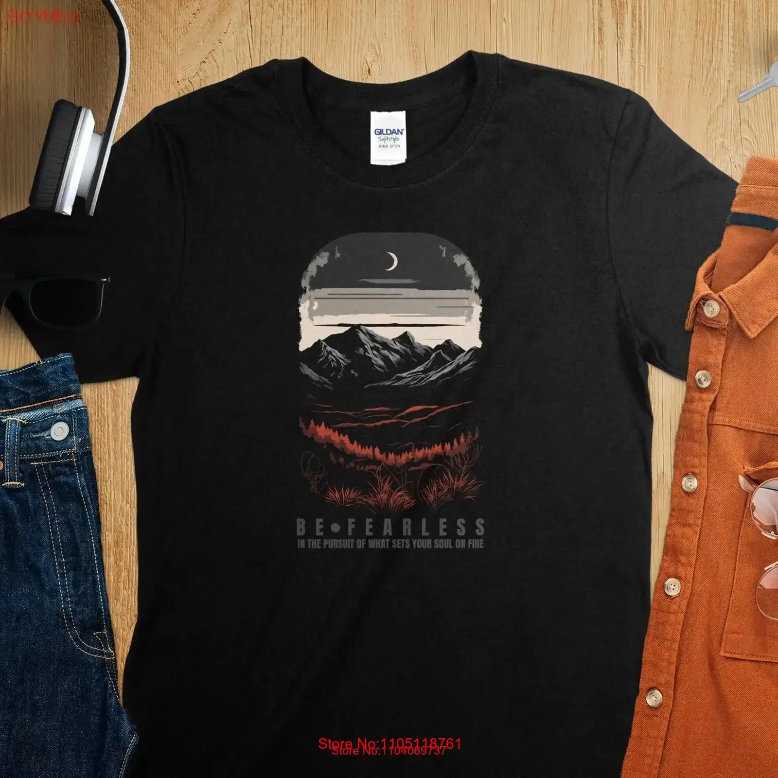 Outdoor Adventure Quotes - Be Fearless Adventure T Shirt Inspiring