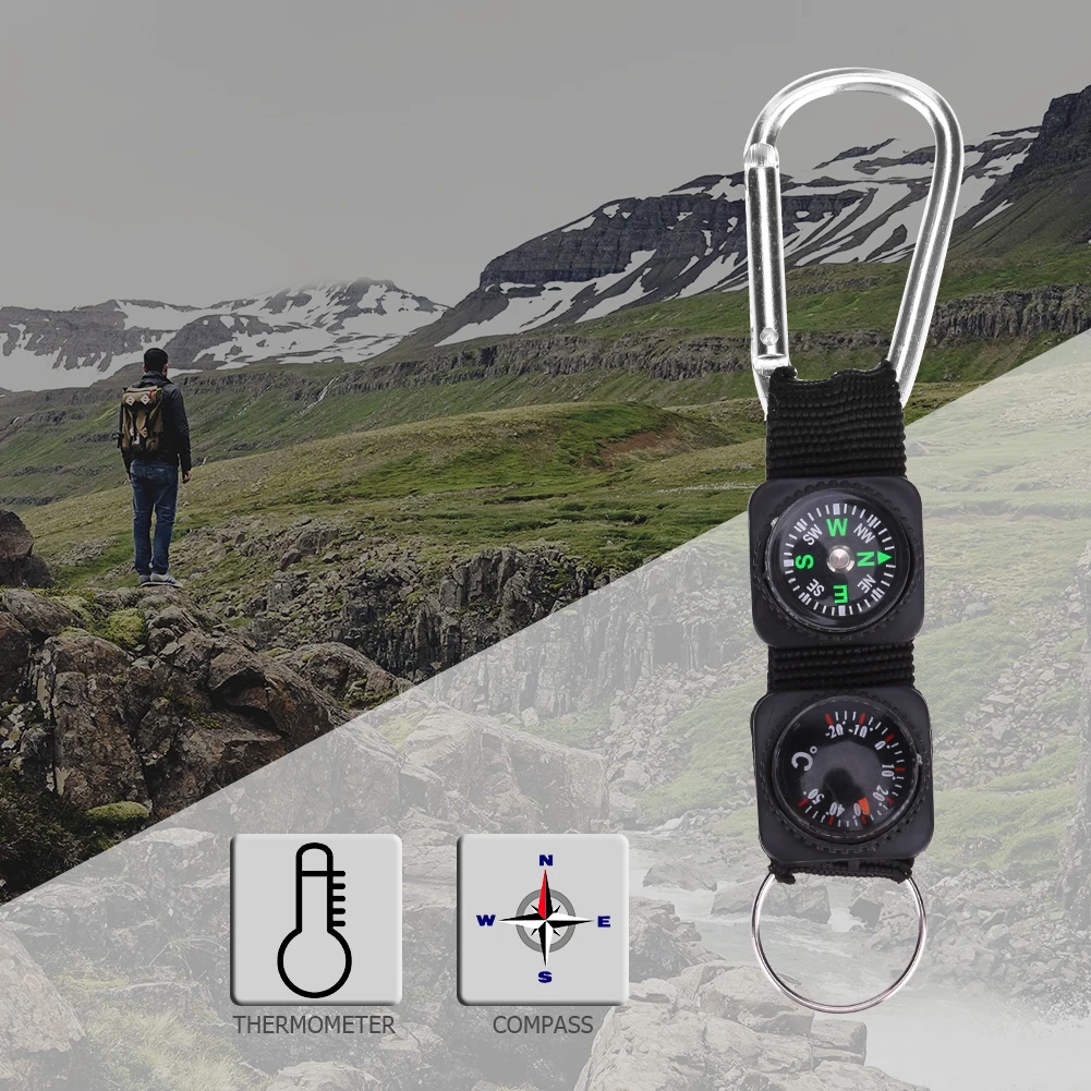 Outdoor Adventure Quotes - 3 in 1 Climbing Compass Camping