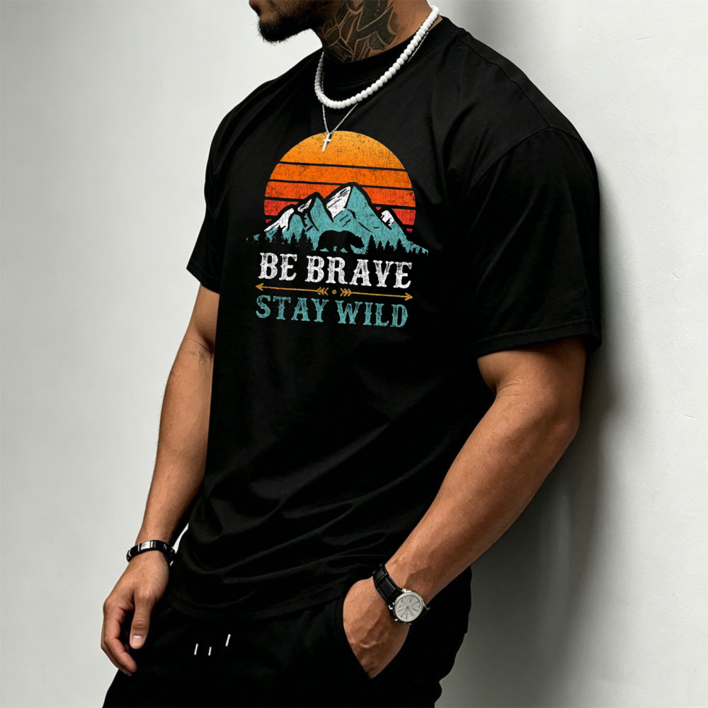 Sunset Mountain Bear Graphic M - Outdoor Adventure Quotes 评论和价格