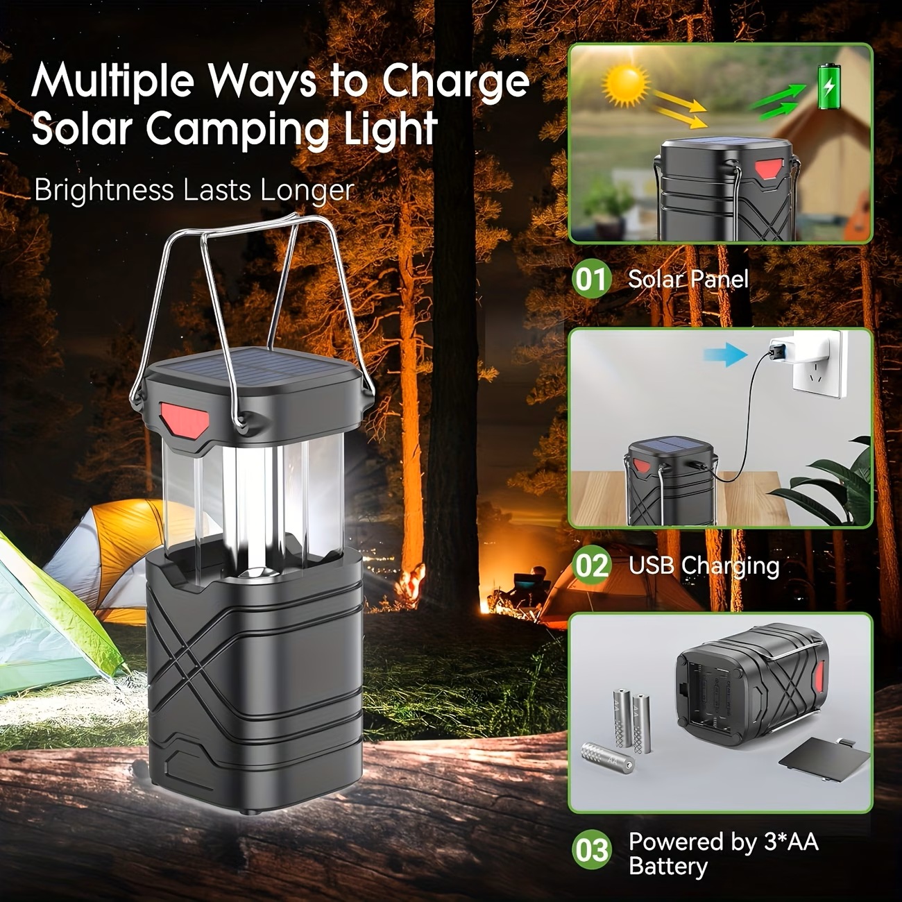 Solar Camping Lantern 2/4-Pack - Outdoor Adventure Inc 评论和价格