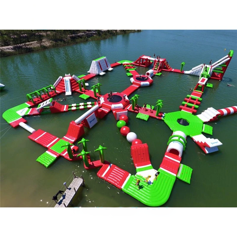 Giant Inflatable Water Park Ga - Outdoor Adventure Course 评论和价格