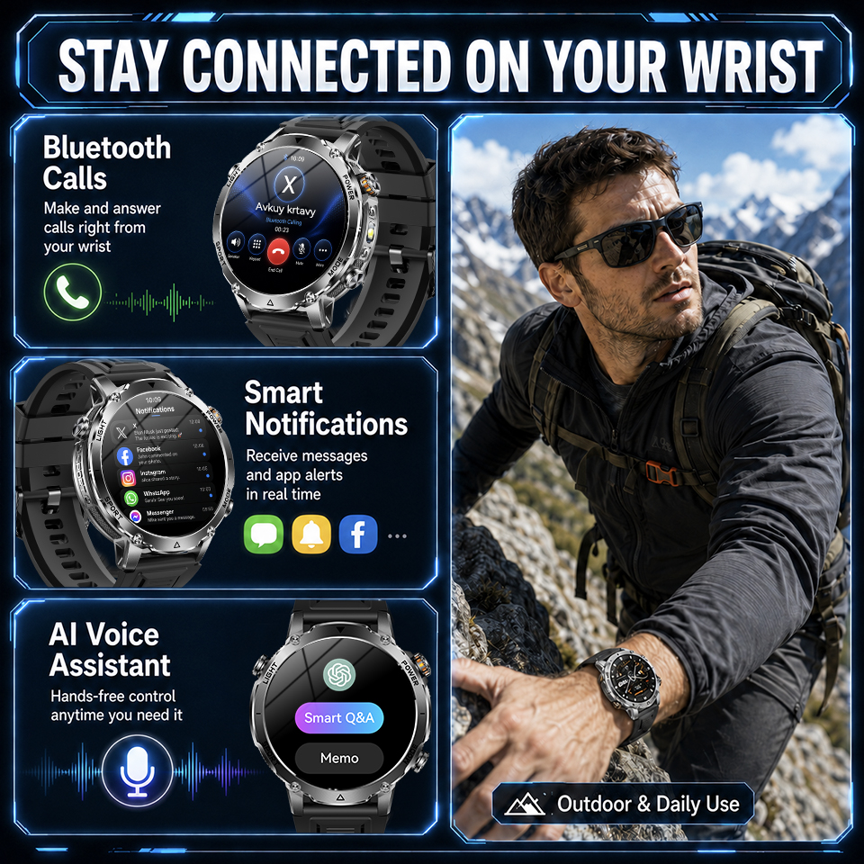 2026 New 1400mAh Men Smart Wat - Outdoor Adventure Reservations 评论和价格