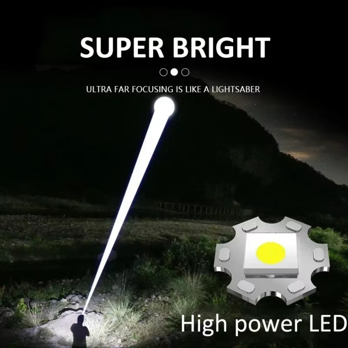 Powerful LED Flashlight With Z - Outdoor Adventure Inc 评论和价格