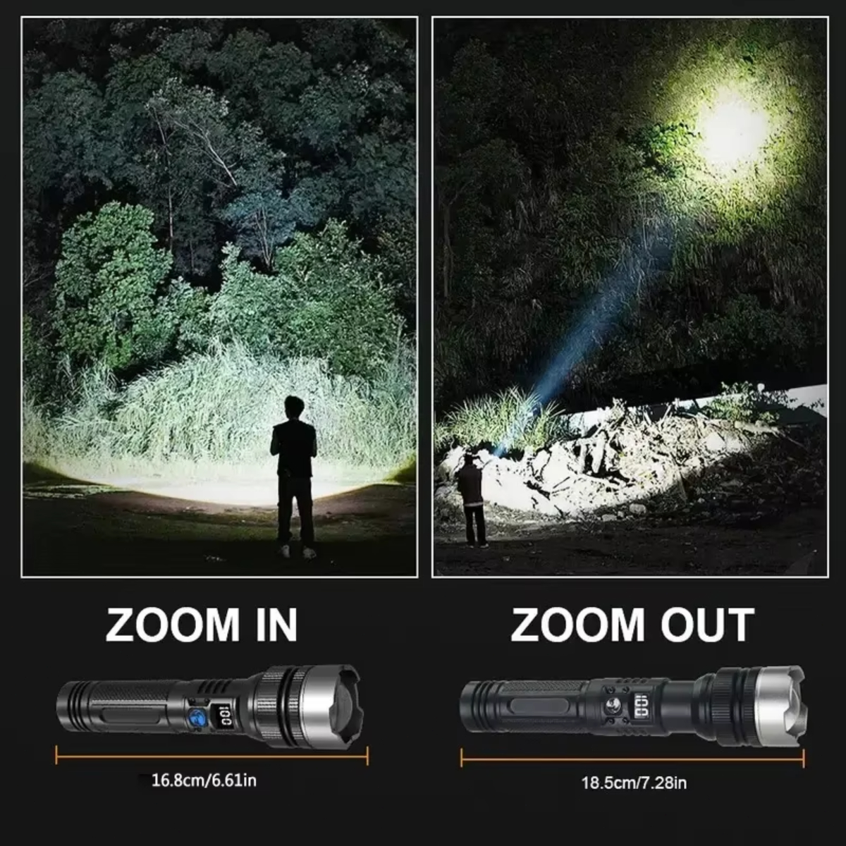 Powerful LED Flashlight With Z - Outdoor Adventure Inc 评论和价格