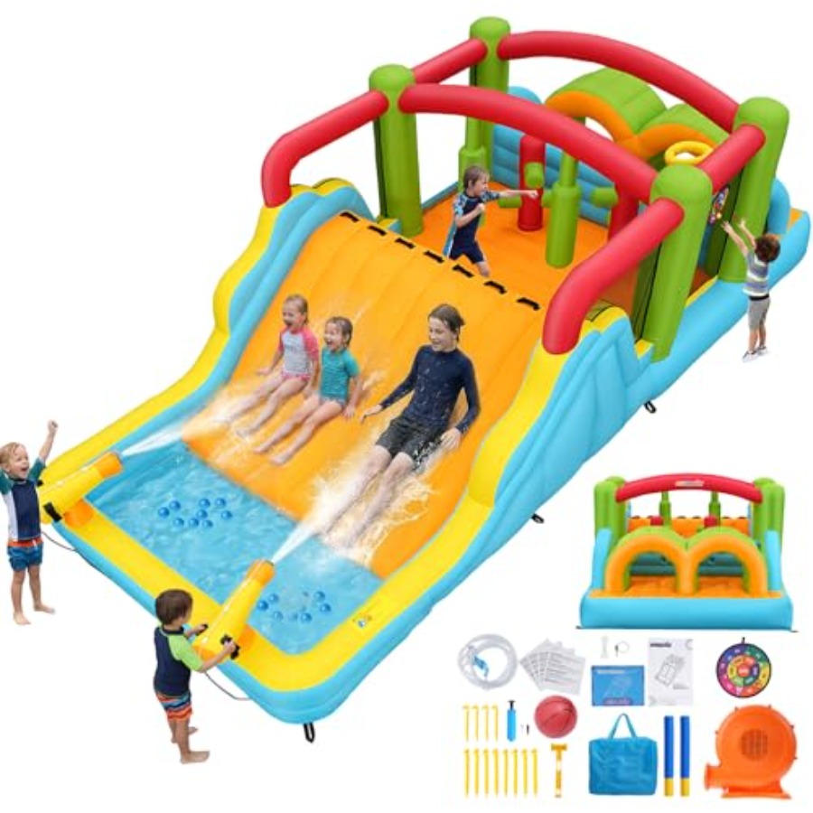 Big Bounce House for 3-12 Infl - Outdoor Adventure Course 评论和价格