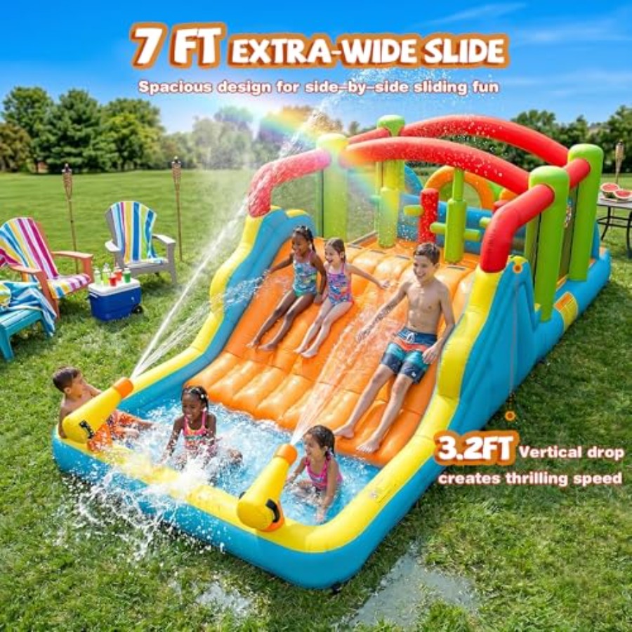 Big Bounce House for 3-12 Infl - Outdoor Adventure Course 评论和价格
