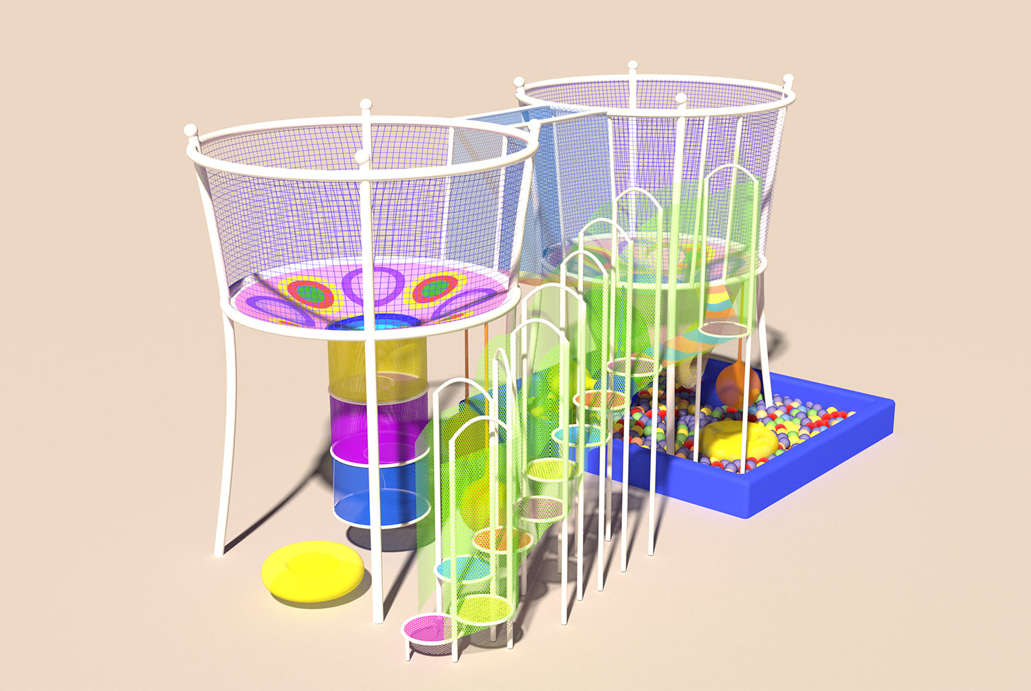 Rainbow Net Playground for Adv - Outdoor Adventure Course 评论和价格