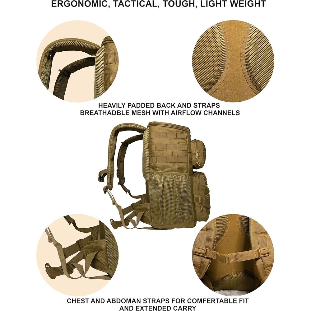 Rugged Insulated Tactical Back - Outdoor Adventure Backpack 评论和价格