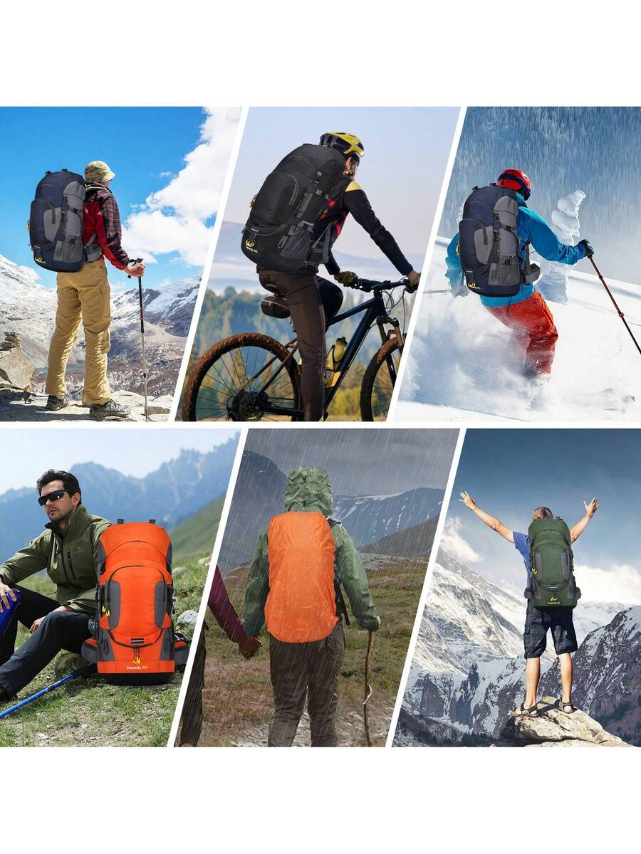 60L Waterproof Oxford Backpack - Outdoor Adventure Backpack 评论和价格